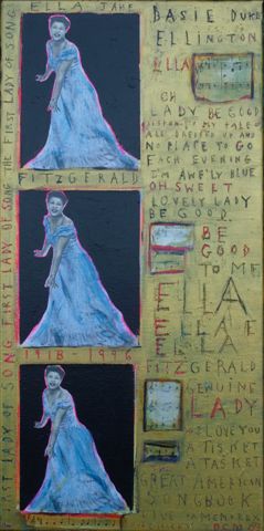 David McGough painting Ella